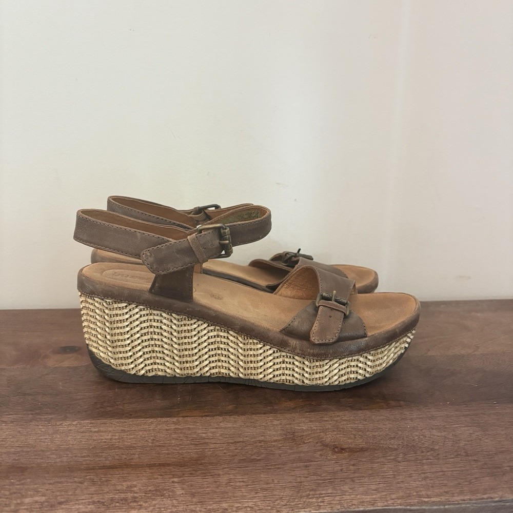 Bussola Sandals Women’s 10 EU 41 Strappy Wedge Slingback Leather Trinidad Teagan